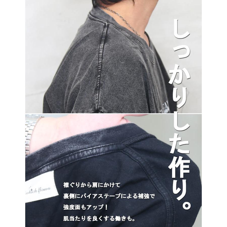 硫化染めプリントTシャツ メンズ [M便 1/1] 硫化染めTシャツ プリントT