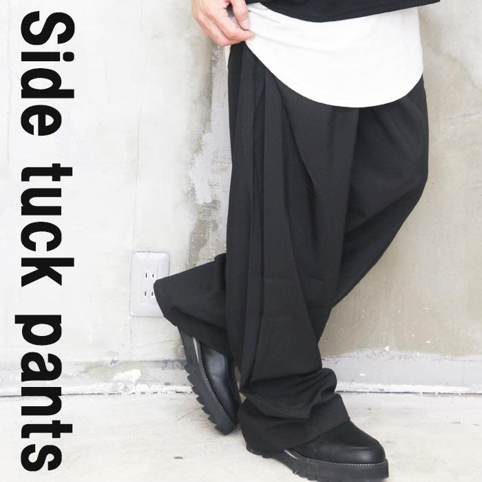 Baovicto ワイドスラックス ブラック BAOVICTO*日本未入荷*プリーツデザイン ワイドパンツ (BAOVICTO
