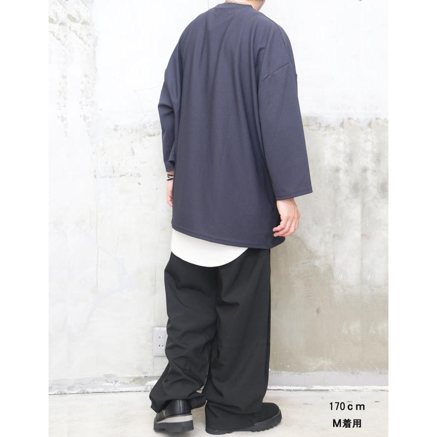 ワイドスラックス メンズ [M便 1/1] スラックス ワイドパンツ 無地