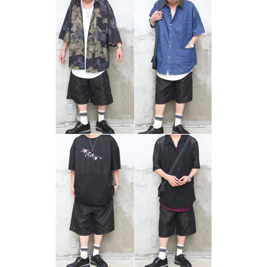 【即発送】CINOH メンズウールショートハーフパンツ ブラックブラウン ショートパンツ メンズ [M便 1/1] ショートスラックス ハーフ