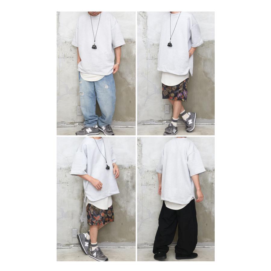 総柄ビッグTシャツ メンズ [M便 1/1] 総柄Tシャツ ビッグTシャツ 5分袖