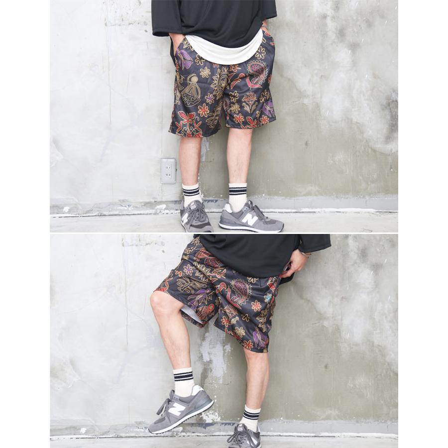 総柄ショートパンツ メンズ [M便 1/1] ハーフパンツ エスニック柄