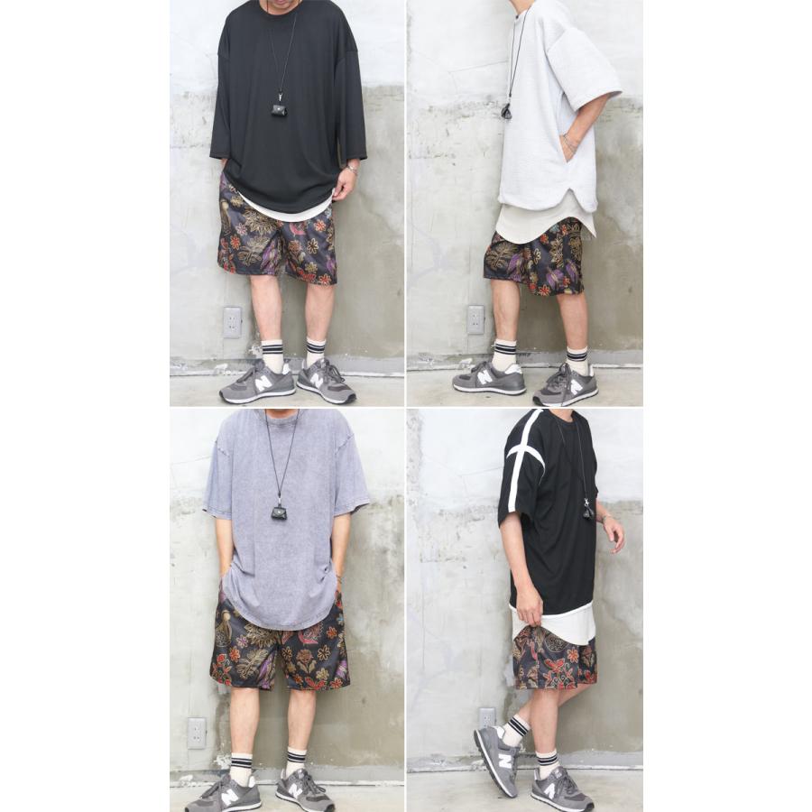 総柄ショートパンツ メンズ [M便 1/1] ハーフパンツ エスニック柄