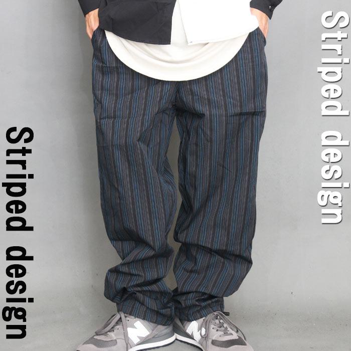 マルチストライプ柄パンツ メンズ [M便 1/1] ストライプ柄 パンツ
