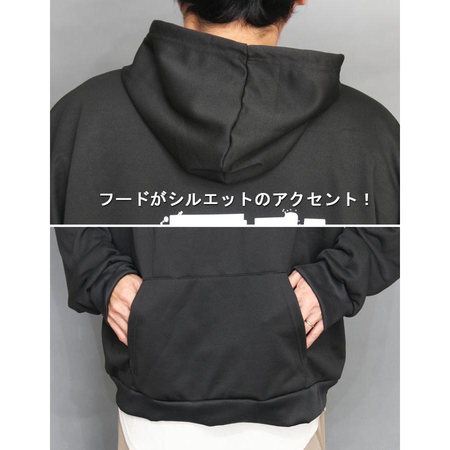 プリントビッグパーカー メンズ プリントパーカー ビッグパーカー 長袖