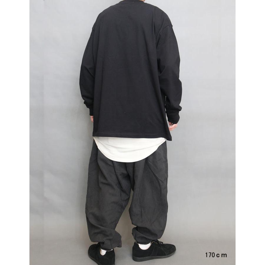 長袖Tシャツ メンズ [M便 1/1] ロンT 無地 ブラック 黒 ホワイト 白