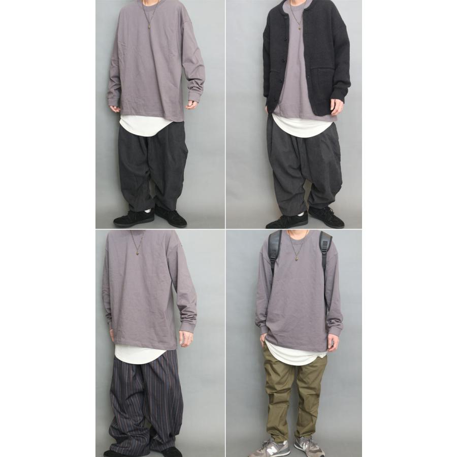 長袖Tシャツ メンズ [M便 1/1] ロンT 無地 ブラック 黒 ホワイト 白