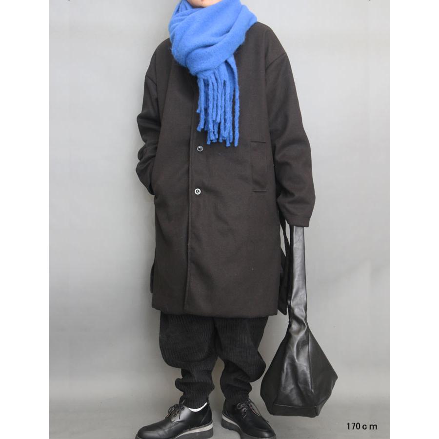 チェスターコート メンズ 無地 ブラック 黒 ロングコート アウター