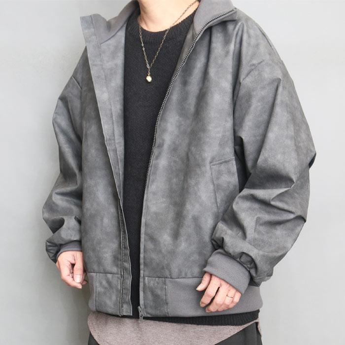 【超美品】 J.PRESS ウール　レザー　ジャケット牛革　メンズ　M グレー レザージャケット メンズ ジャケット 大きいサイズ 無地 PUレザー