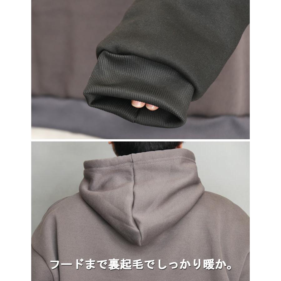 フェイクレイヤードパーカー メンズ プルオーバーパーカー 裏起毛