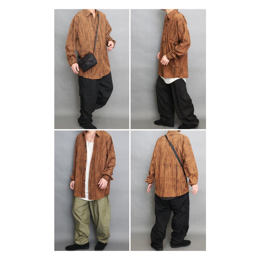 総柄ビッグシャツ メンズ [M便 1/1] 総柄シャツ ビッグシャツ 長袖