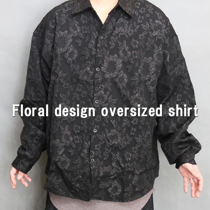 花柄ビッグシャツ メンズ [M便 1/1] 花柄シャツ ビッグシャツ 長袖