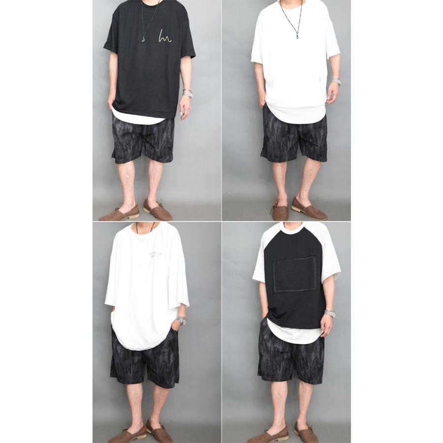 ブラック トライバル柄 ショートパンツ ハーフパンツ 総柄 染め柄 ショートパンツ メンズ [M便 1/1] ハーフパンツ パンツ