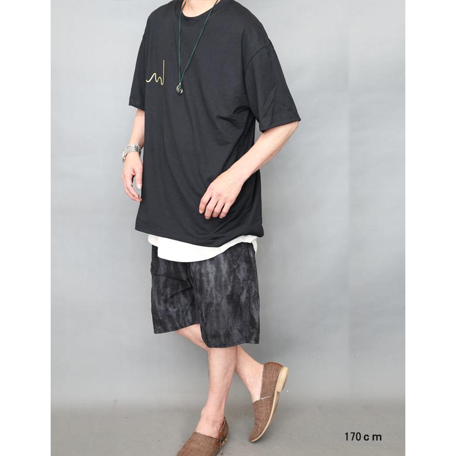 総柄 染め柄 ショートパンツ メンズ [M便 1/1] ハーフパンツ パンツ