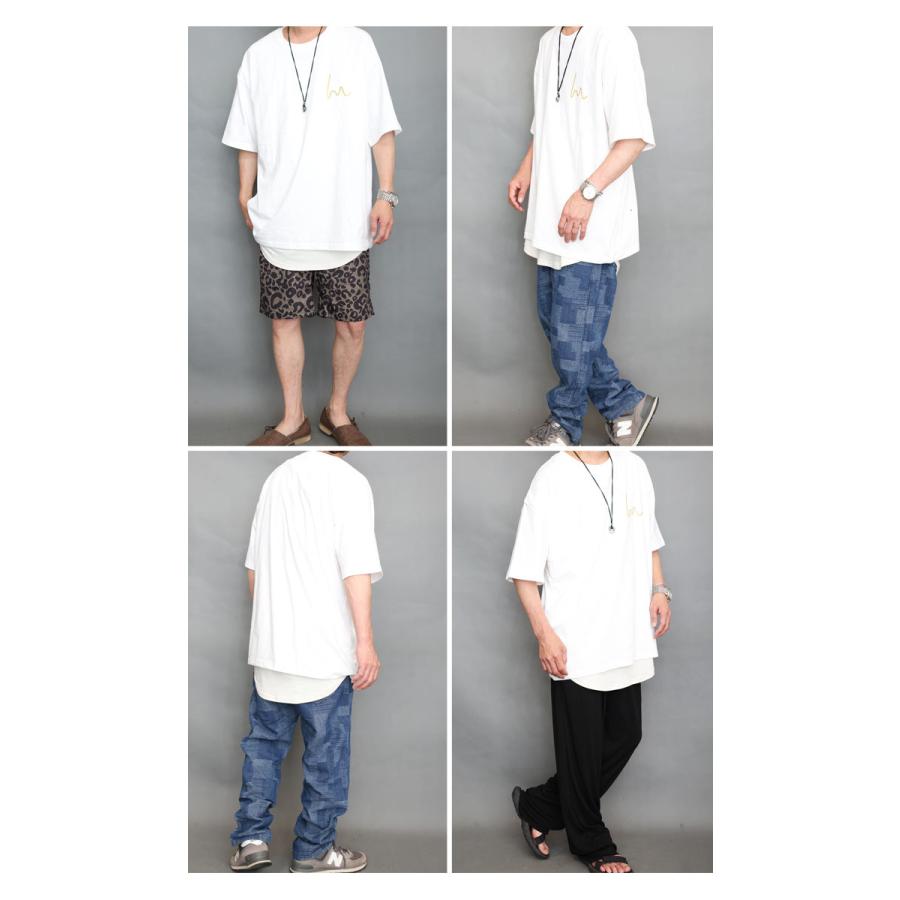 ビッグTシャツ メンズ [M便 1/1] 5分袖Tシャツ 綿Tシャツ シンプルT
