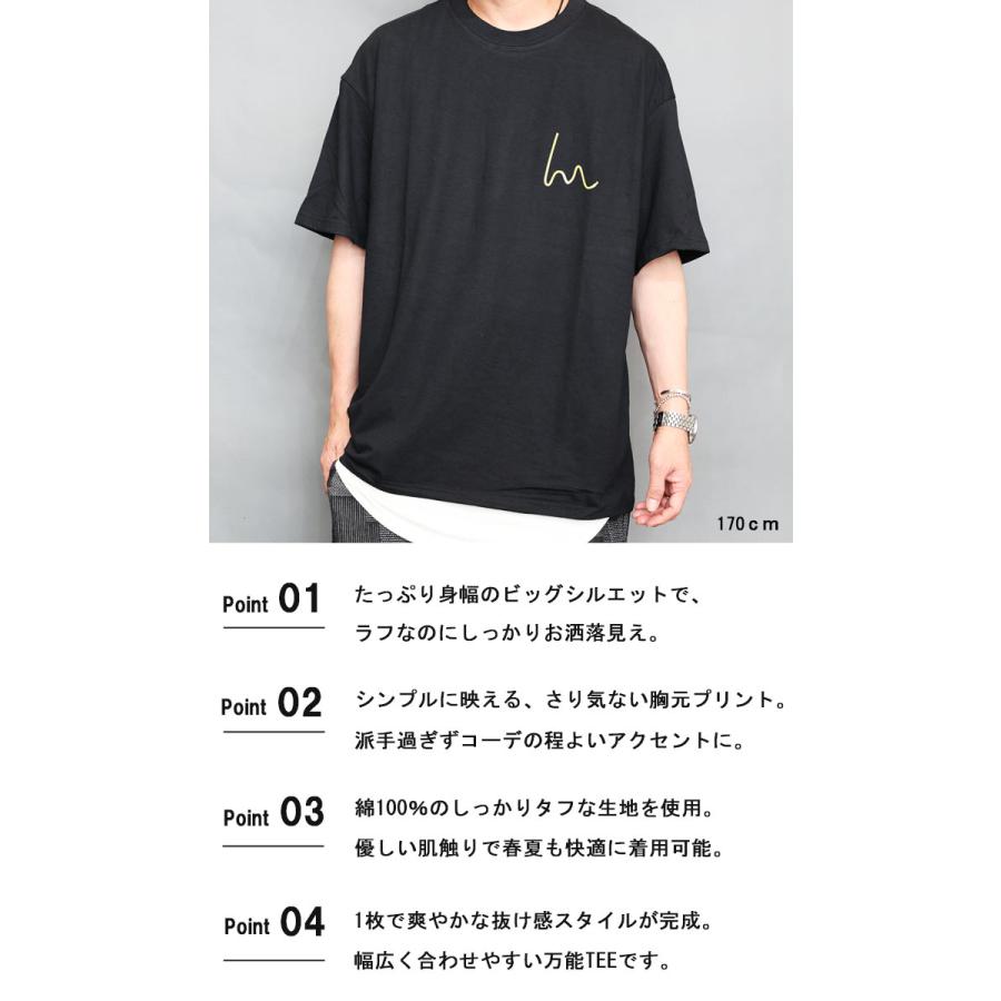 ビッグTシャツ メンズ [M便 1/1] 5分袖Tシャツ 綿Tシャツ シンプルT