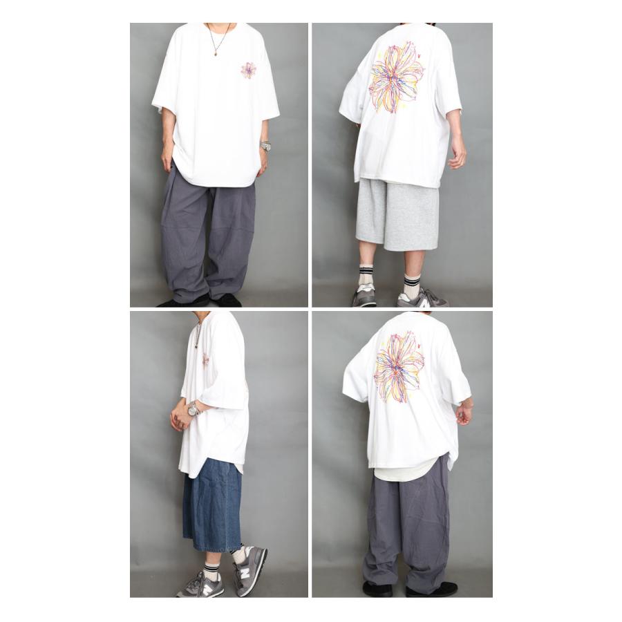 プリントビッグTシャツ メンズ [M便 1/1] プリントTシャツ 花柄Tシャツ
