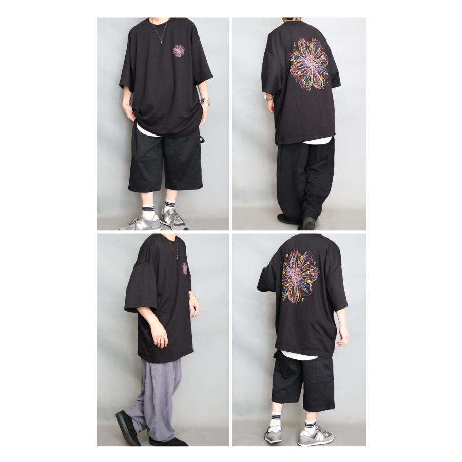 プリントビッグTシャツ メンズ [M便 1/1] プリントTシャツ 花柄Tシャツ