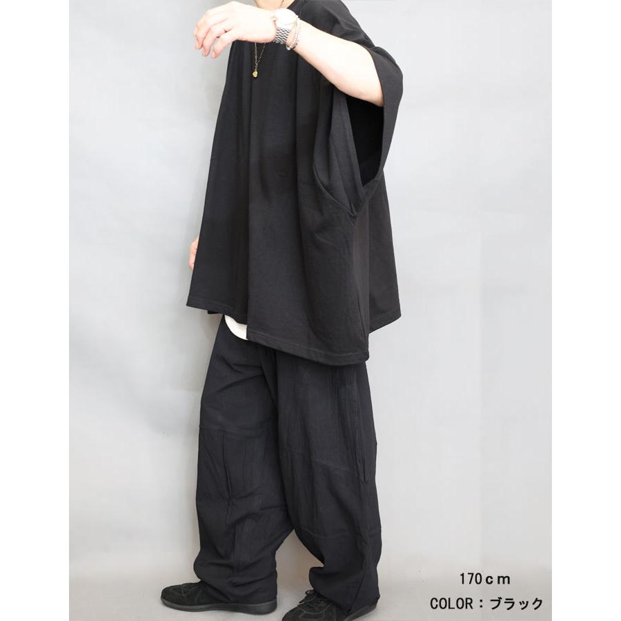 オーバーサイズTシャツ メンズ [M便 1/1] ポンチョ Tシャツ スーパー