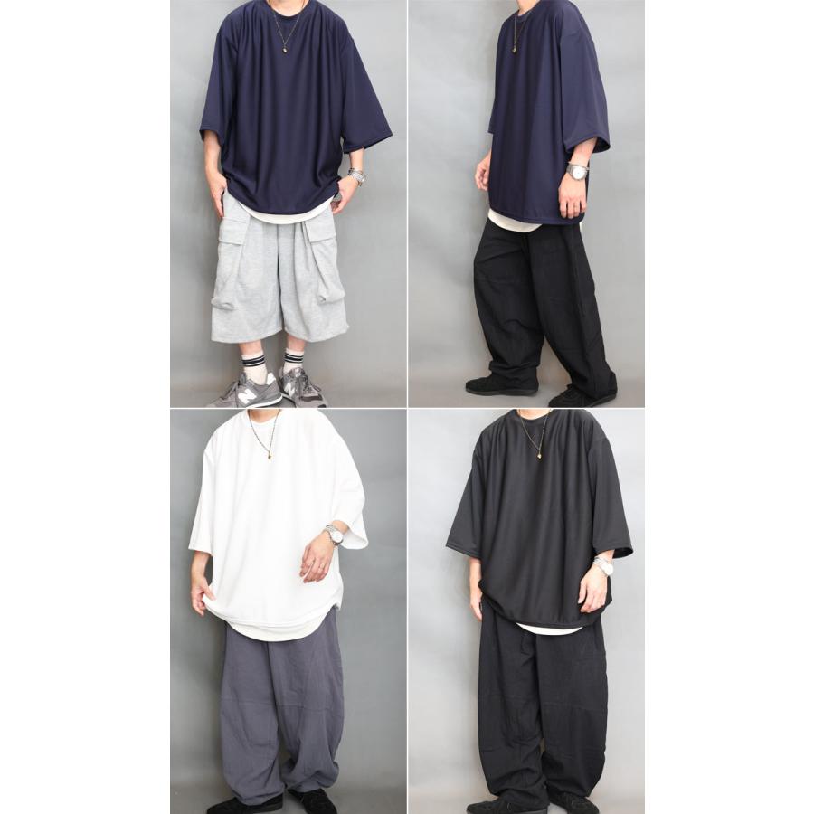 7分袖Tシャツ オーバーサイズ Tシャツ メンズ [M便 1/1] 無地 T