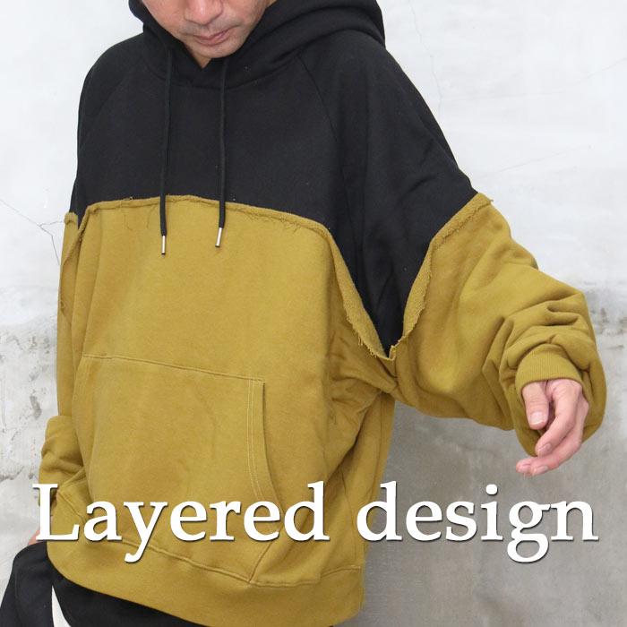 大人の贅沢感 Aw レイヤードビッグプルオーバーパーカー トップス メンズ パーカー メンズ プルオーバー パーカー ビッグ パーカー Wh Woodwhichflows 通販 Yahoo ショッピング