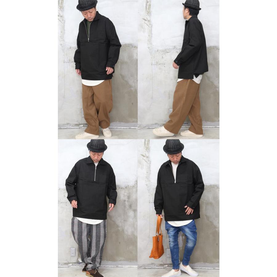 ハーフジップビッグジャケット アウター メンズ ジャケット 無地