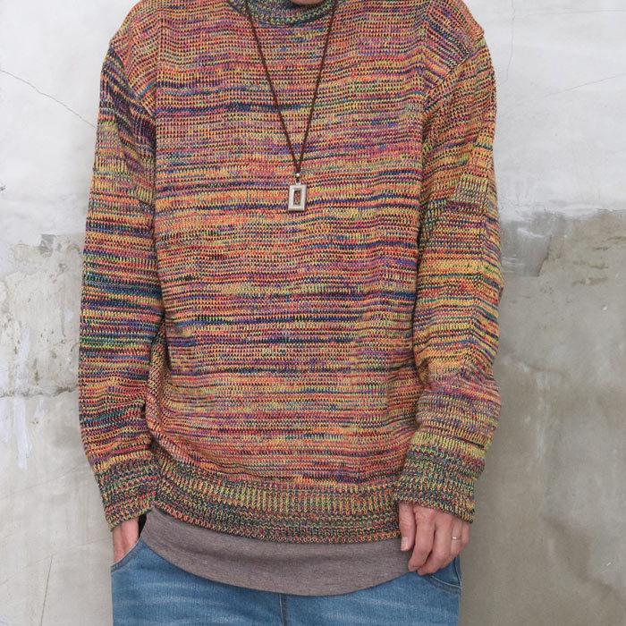 モノ凄い色使い Aw マルチカラービッグニット ビッグニット メンズ ミックスカラーニット メンズ ニット 無地 ゆったり Wh Woodwhichflows 通販 Yahoo ショッピング