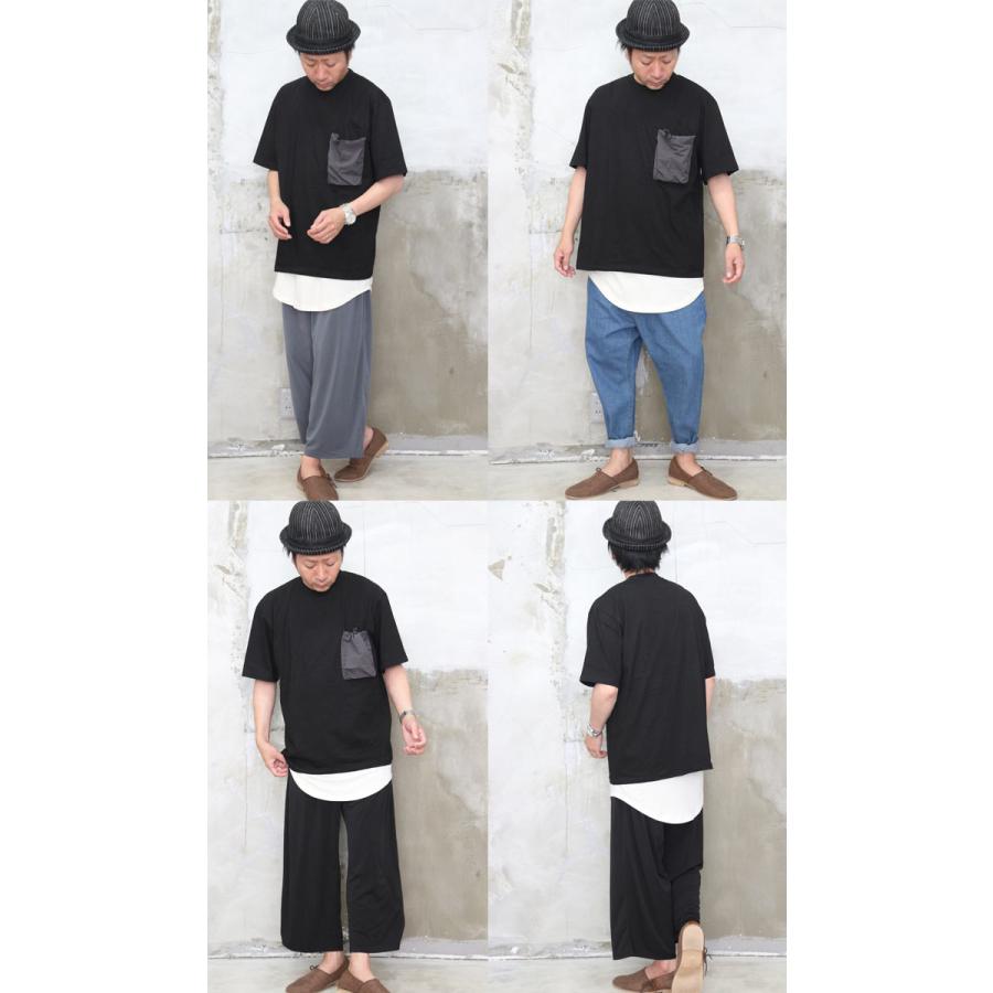 ポケット配色！ポケット付きTシャツ [M便 1/1] Tシャツ メンズ 5分袖