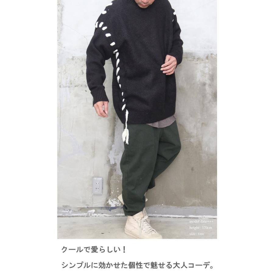 ハンドステッチビッグニット トップス メンズ ニット ステッチ ビッグ
