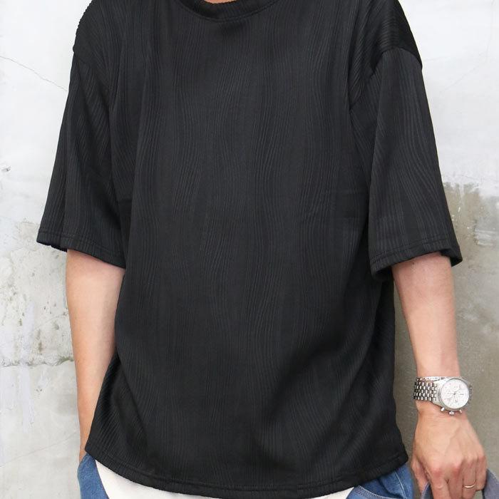 立体素材5分袖Tシャツ [M便 1/1] 5分袖Tシャツ メンズ 立体生地T