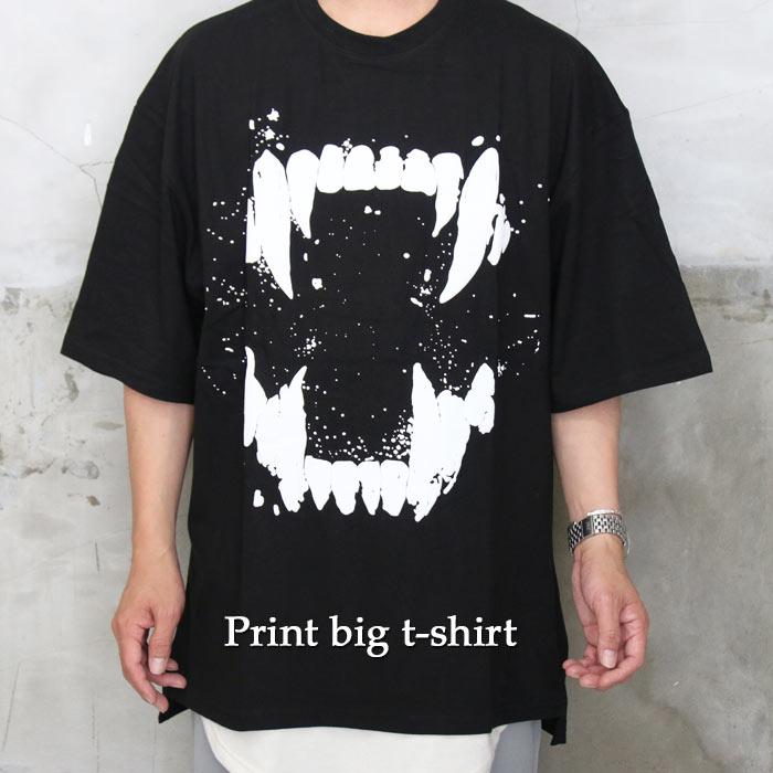 プリントビッグTシャツ [M便 1/1] トップス メンズ Tシャツ 発泡