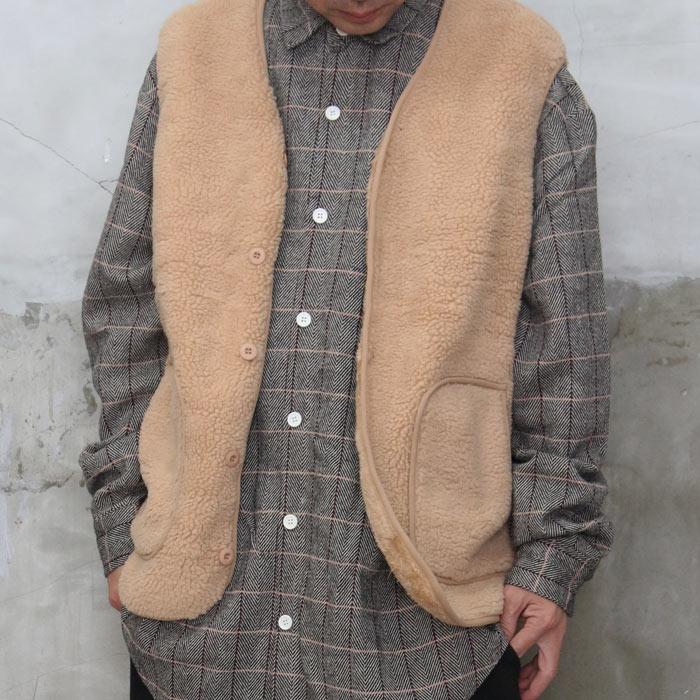 バーゲン 毛布 ボアベスト ベスト メンズ ボア 無地 秋服 冬服 春服 