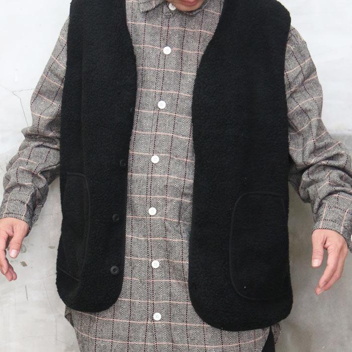 バーゲン 毛布 ボアベスト ベスト メンズ ボア 無地 秋服 冬服 春服 