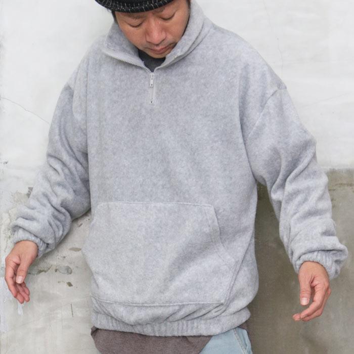 バーゲン ハーフジップビッグフリースプルオーバー ハーフジップ