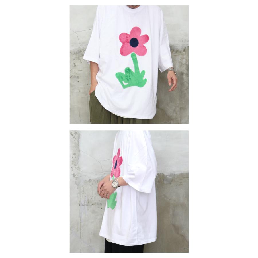 花柄ビッグTシャツ [M便 1/1] トップス メンズ 花柄Tシャツ ビッグt