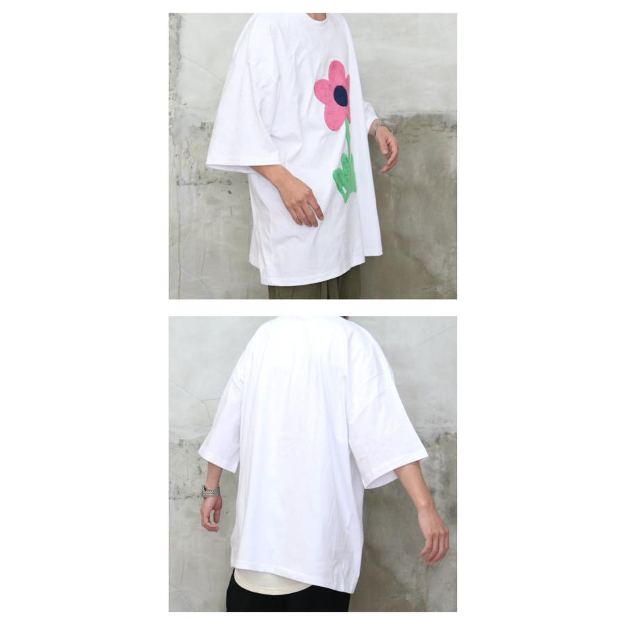花柄ビッグTシャツ [M便 1/1] トップス メンズ 花柄Tシャツ ビッグt