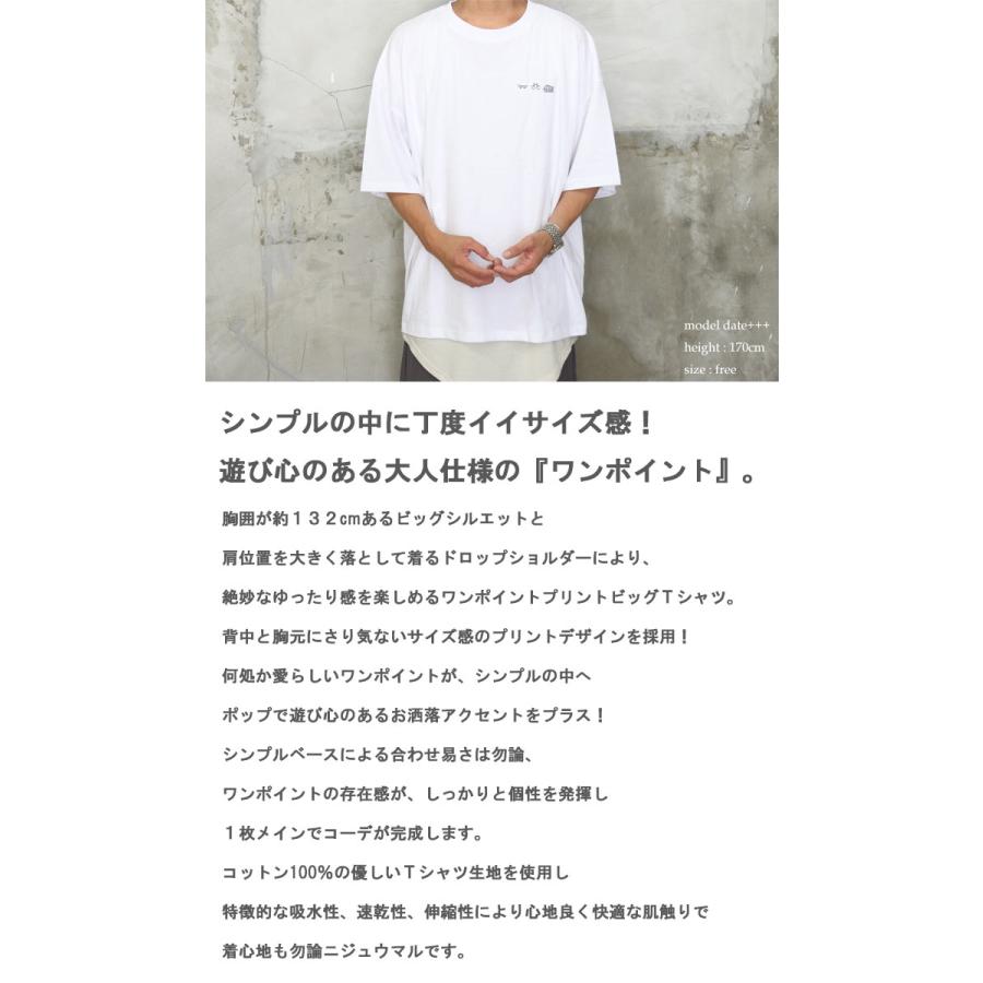 送料無料】バーゲン! ワンポイントプリントビッグTシャツ [M便 1/1