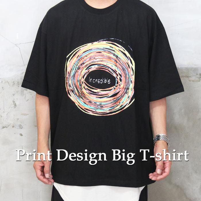 送料無料】バーゲン! プリントビッグTシャツ [M便 1/1] トップス