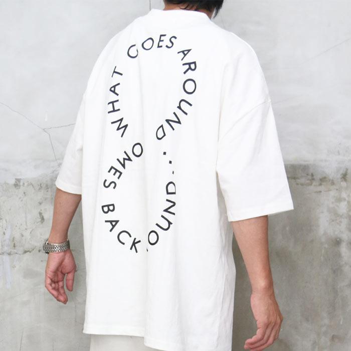 バーゲン 5分袖英字ロゴTシャツ [M便 1/1] ビッグTシャツ メンズ ロゴ