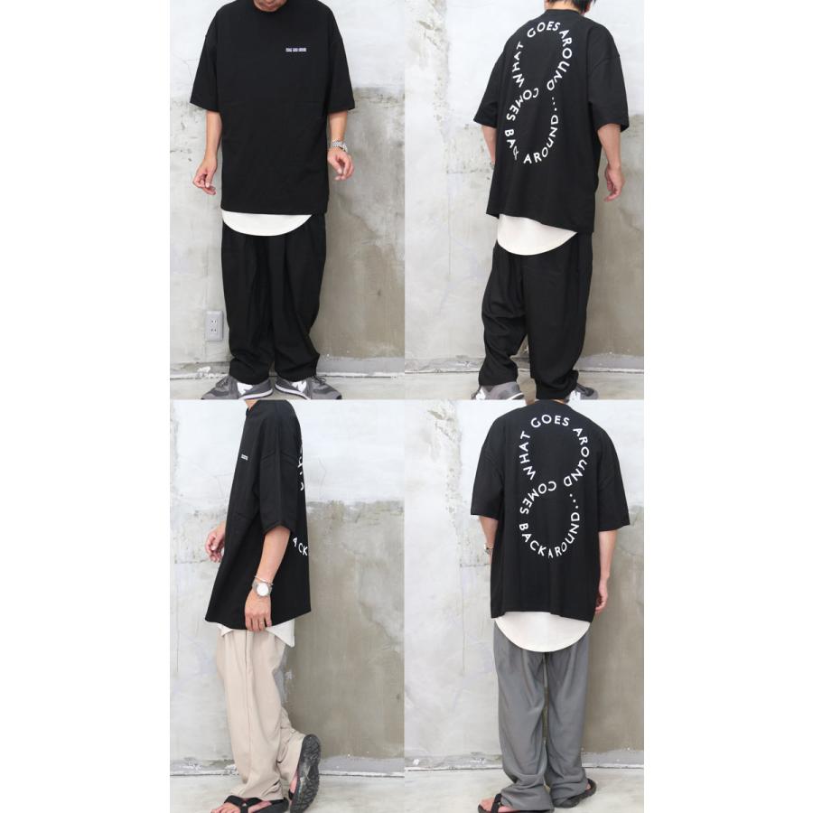 バーゲン 5分袖英字ロゴTシャツ [M便 1/1] ビッグTシャツ メンズ ロゴ