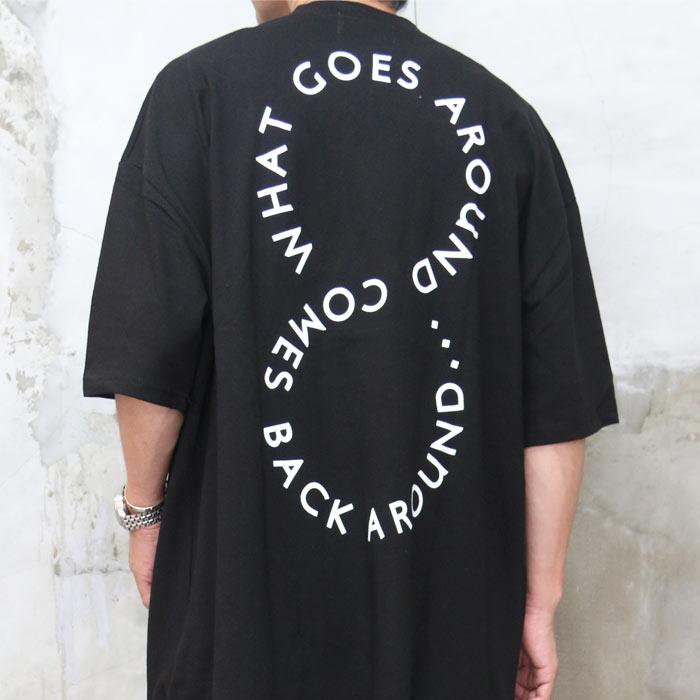 バーゲン 5分袖英字ロゴTシャツ [M便 1/1] ビッグTシャツ メンズ ロゴ