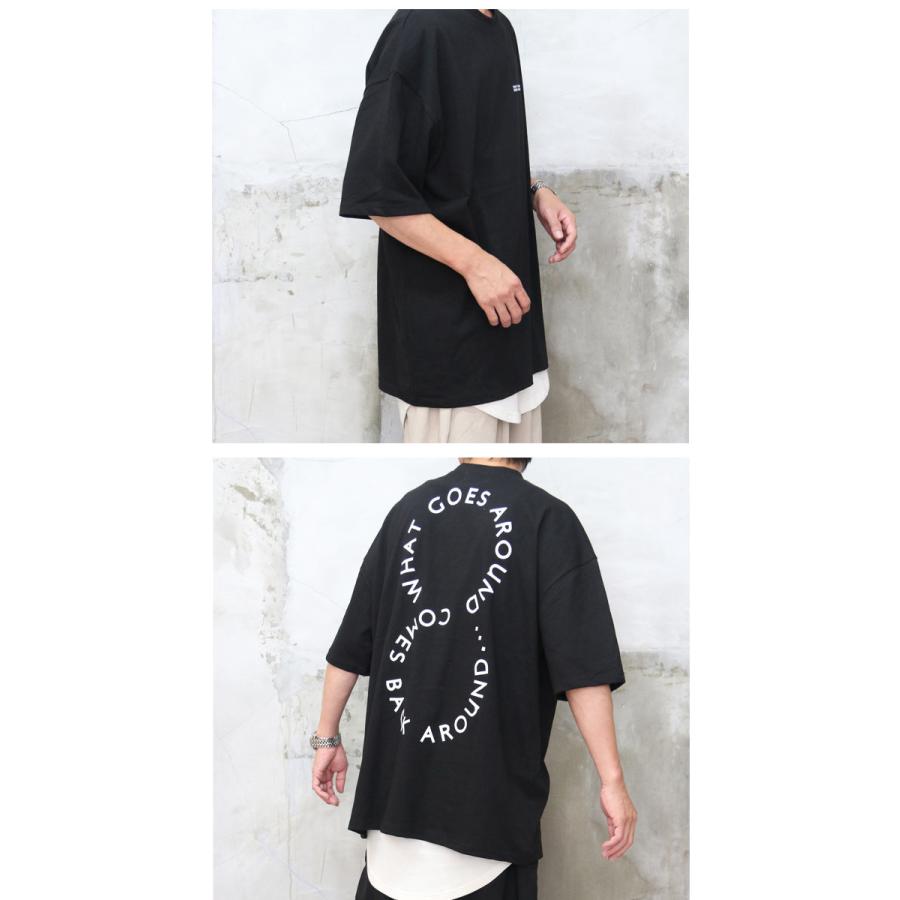 バーゲン 5分袖英字ロゴTシャツ [M便 1/1] ビッグTシャツ メンズ ロゴ