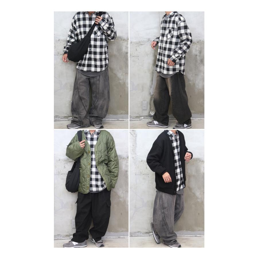 チェック柄ビッグシャツ メンズ チェック柄シャツ [M便 1/1] シャツ