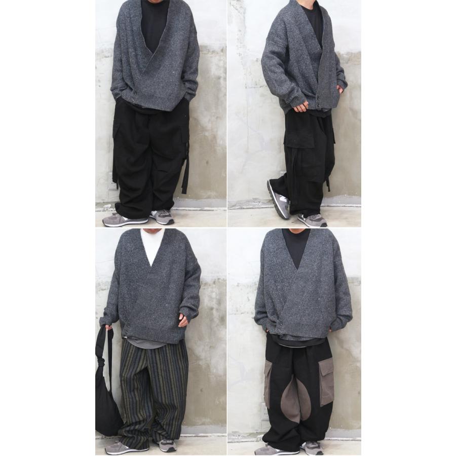 アシンメトリーニットアウター メンズ!! ニットジャケット メンズ