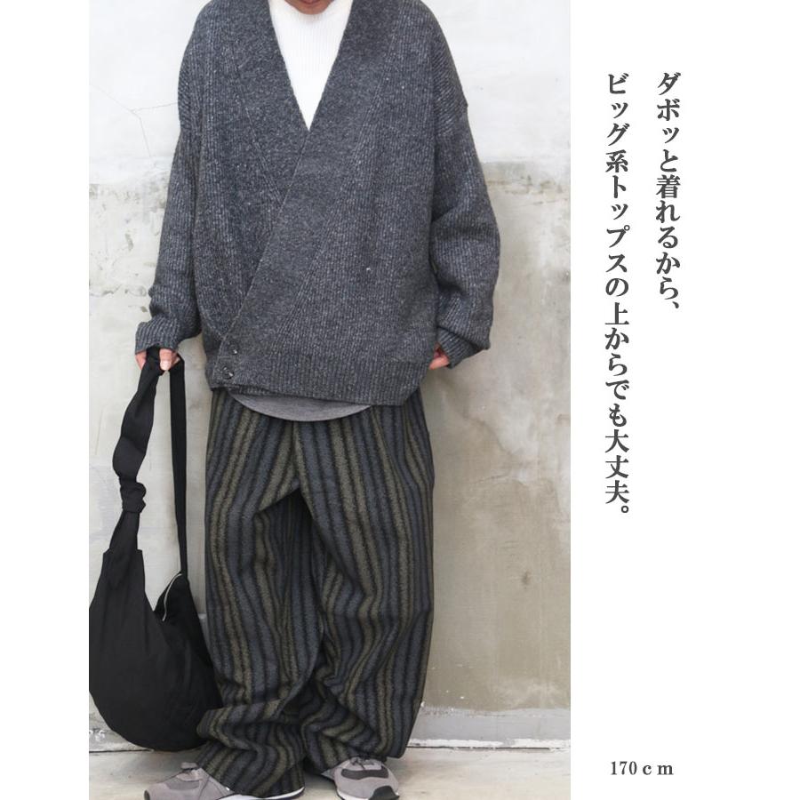 アシンメトリーニットアウター メンズ!! ニットジャケット メンズ