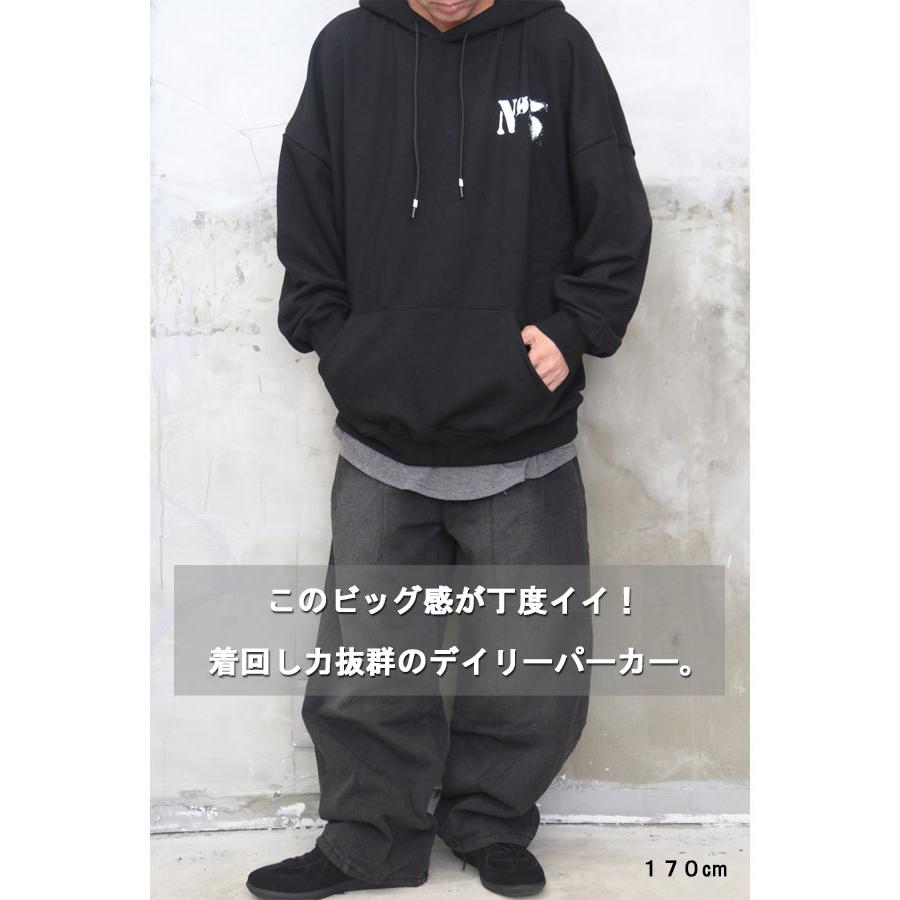 ビッグパーカー メンズ プリントパーカー パーカー トレーナー 長袖