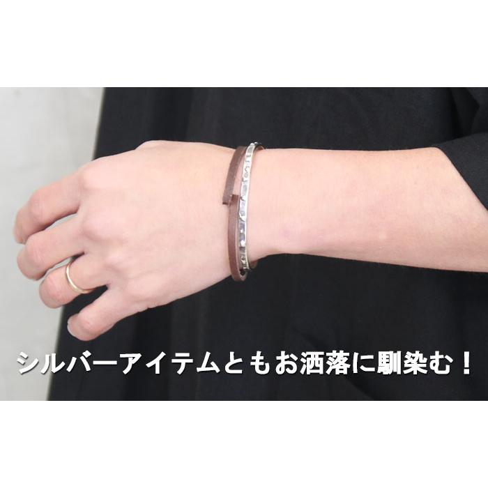 レザーブレスレット メンズ [M便 1/1] シンプルブレスレット 革