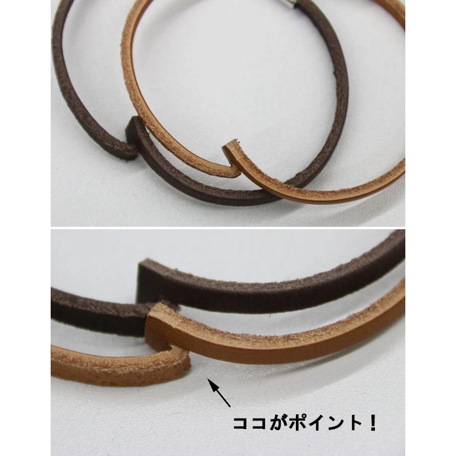 レザーブレスレット メンズ [M便 1/1] シンプルブレスレット 革