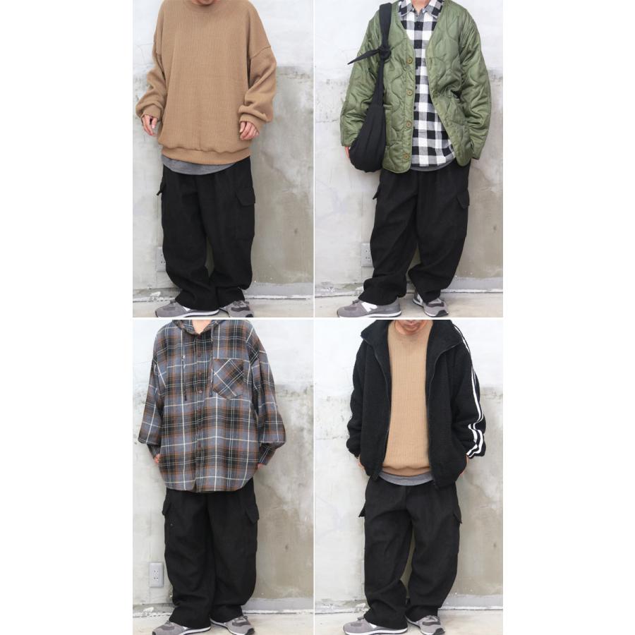 M 未使用　アンパスィ　メンズ　秋冬　コーデュロイ起毛ロングパンツ　白 wh-01772.jpg