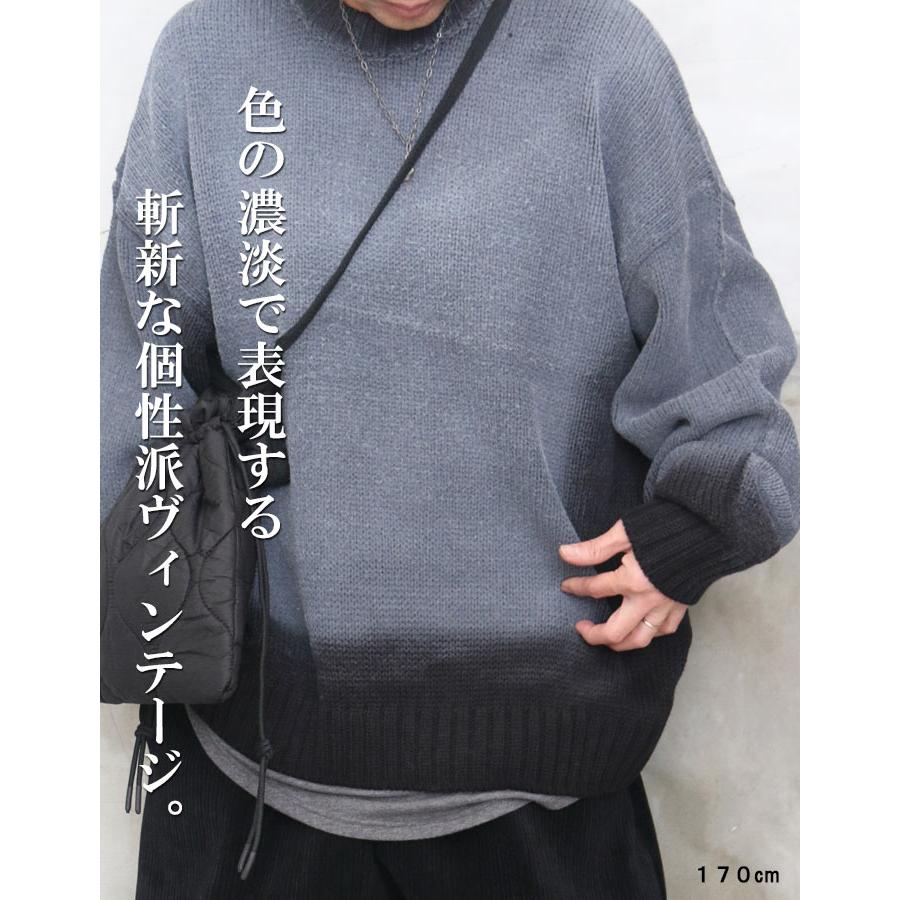 ペイントビッグニット メンズ ペイントニット ニット セーター 